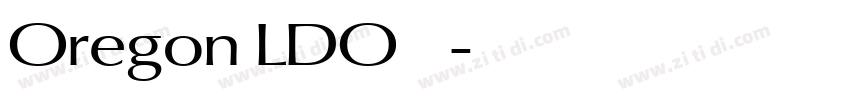 Oregon LDO 字库字体转换 Oregon LDO 字库字体转换